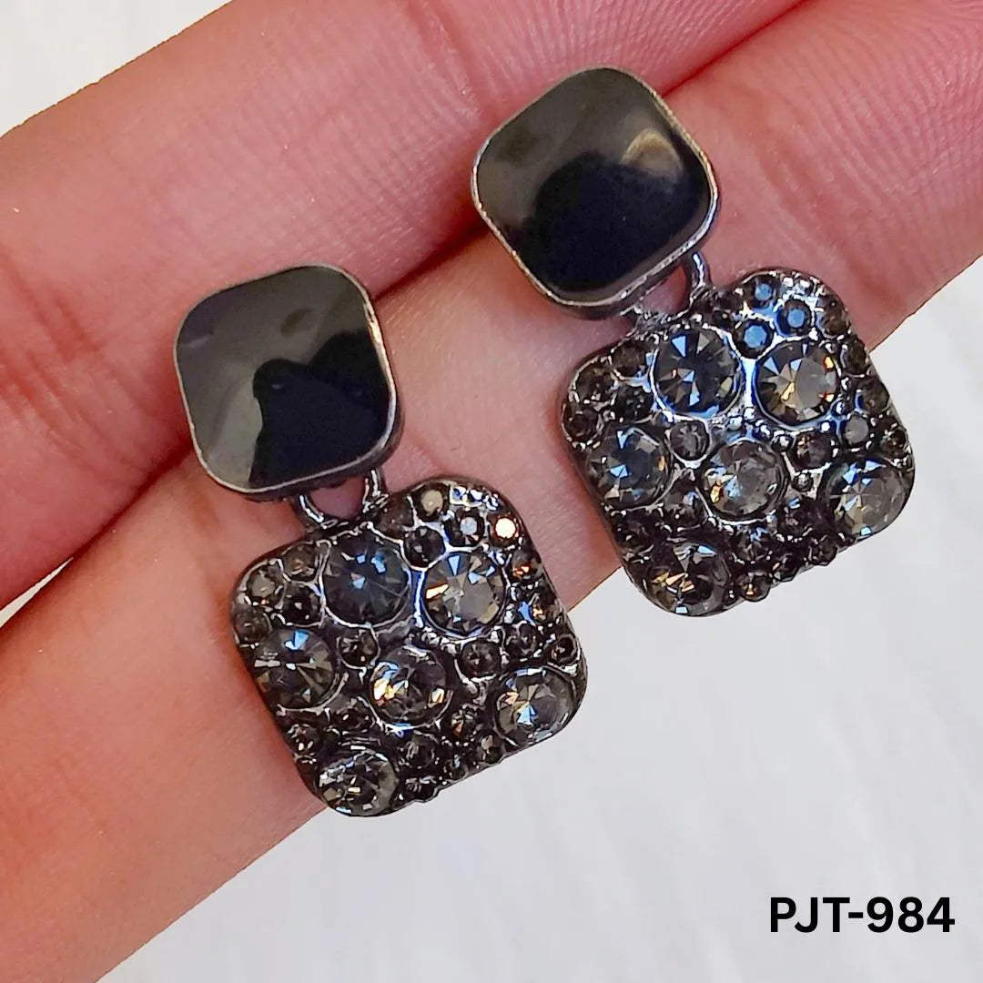 Marble Crystal Korean Earrings PJT-984 for Women