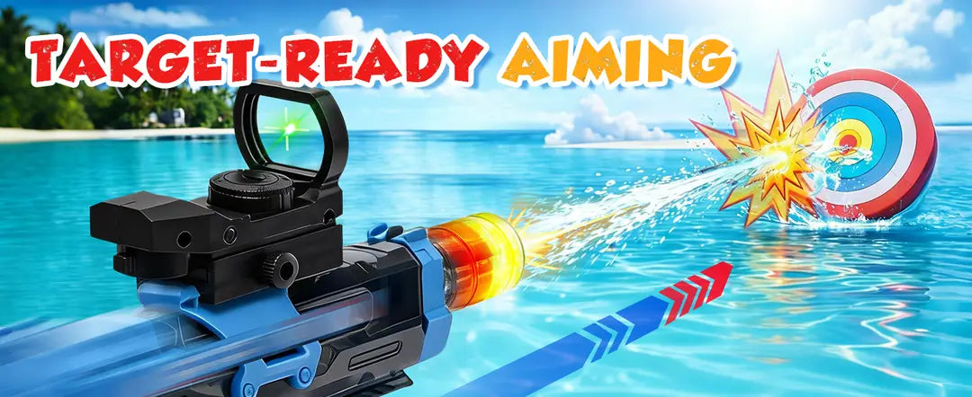 Electric Water Gun Fire Flash Upgraded, 320 Capacity Water Pistol Toy Squirt Gun for Kids Adults, Summer Outdoor Toy Yard Beach Swimming Water Play Toys