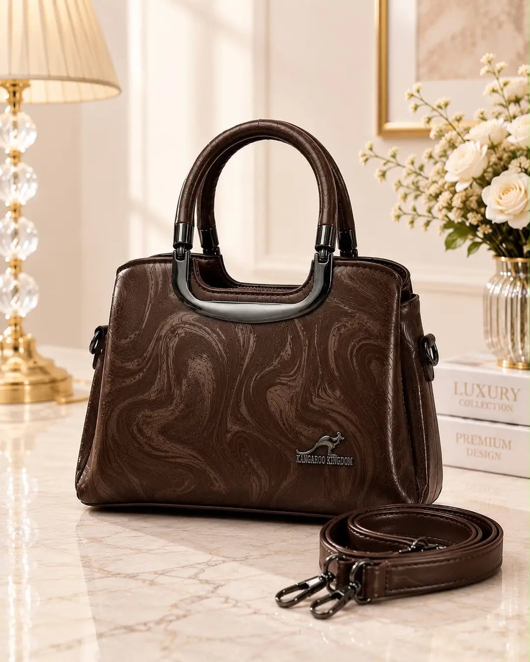Women's Leather Printed Shoulder Bag