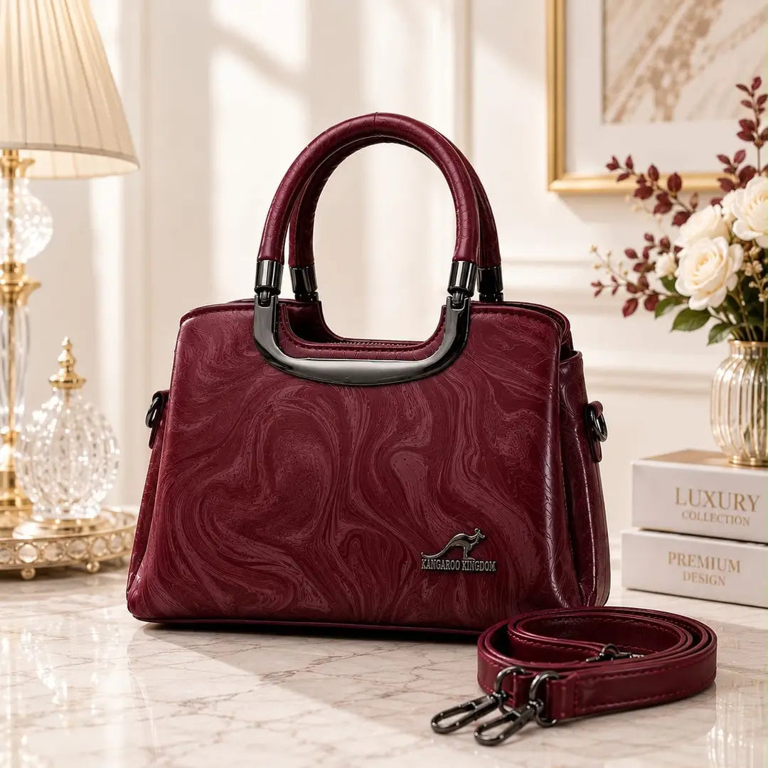 Women's Leather Printed Shoulder Bag