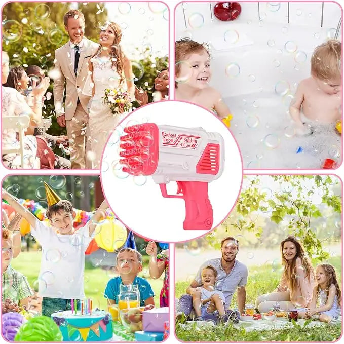 Kids Electric Gear Bubble Gun Toy Automatic