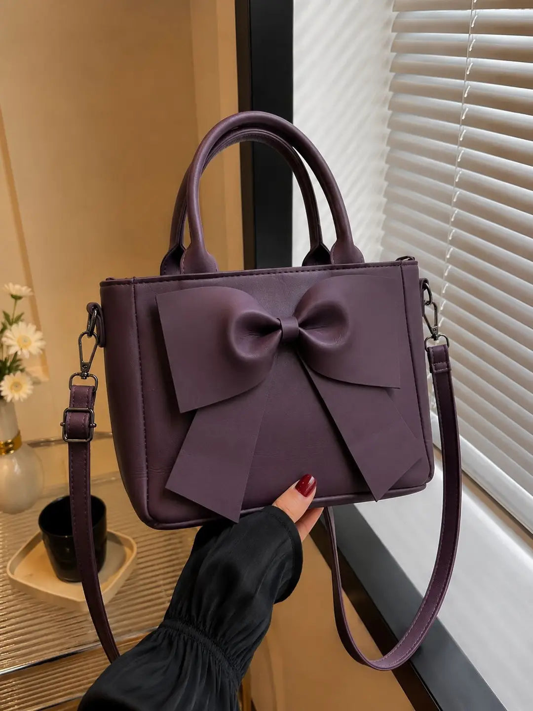 Women's Leather Plain Shoulder Bag