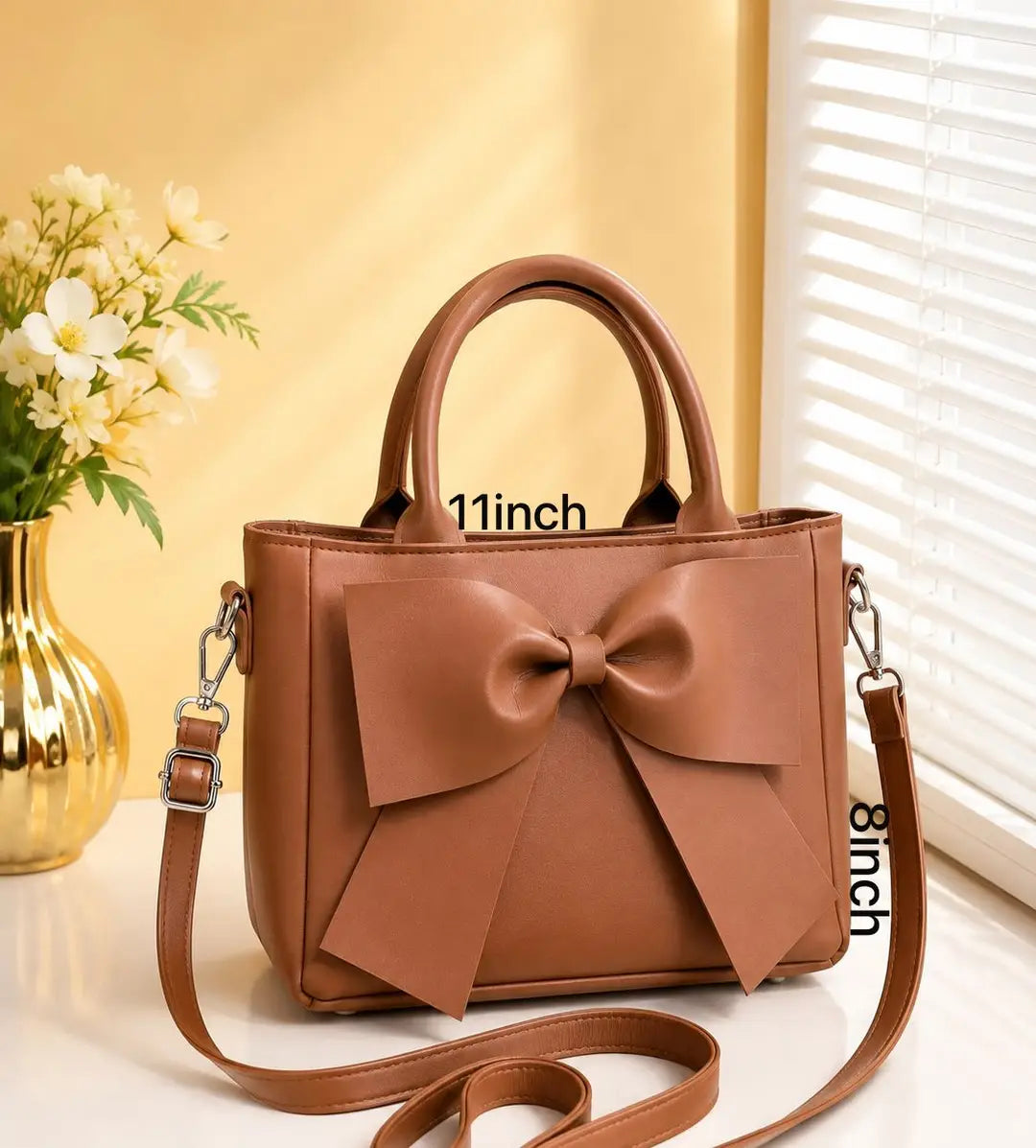 Women's Leather Plain Shoulder Bag