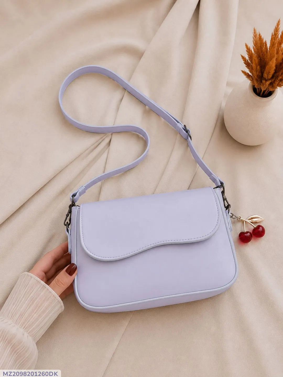 Girl's PU Leather Plain Shoulder Bag