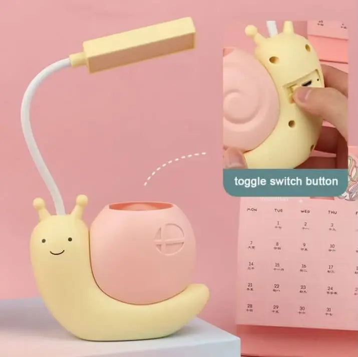 Adjustable Foldable Cartoon Snail LED Desk Lamp