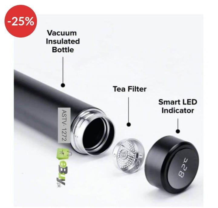 Digital Temperature Insulated Water Bottle 500ml Stainless Steel